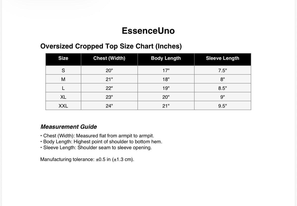 EssenceUno Oversized Cropped Jersey